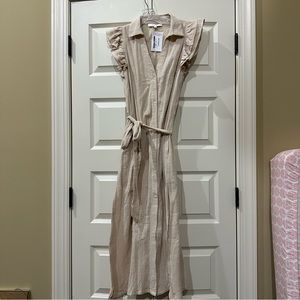 Karlie linen maxi dress medium nwt